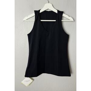 NWT Elastique Athletics Black Adorn Tank Top Shirt MicroPerle technology Small